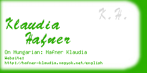 klaudia hafner business card